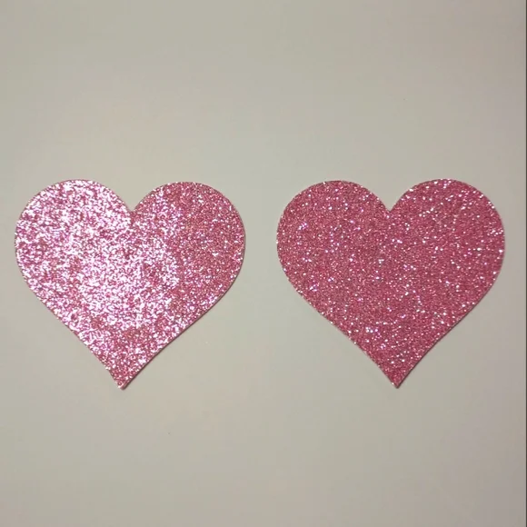 PINK HEART NIPPLE PASTIES - Picture 2 of 3
